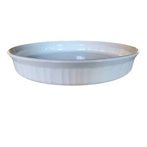 Corning Ware  French White 10"  Round Quiche or Dessert Dish